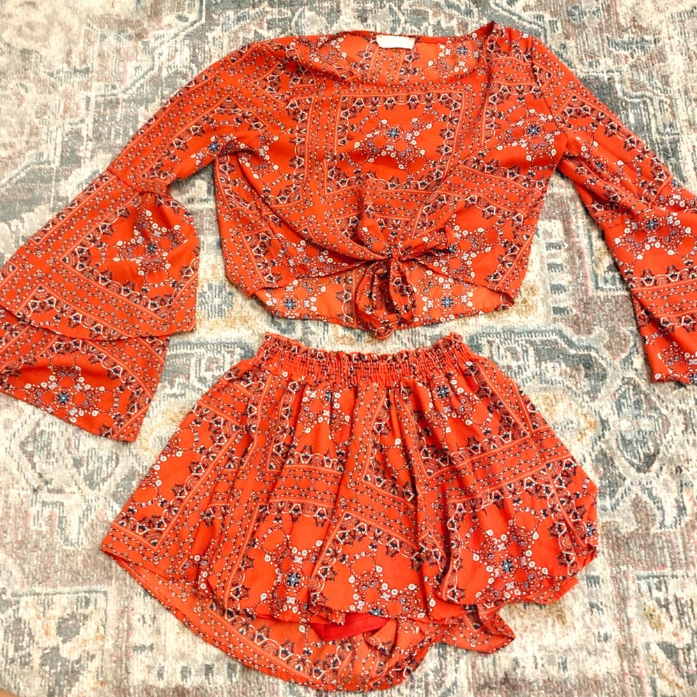 ALTAR’D STATE red two-piece set!